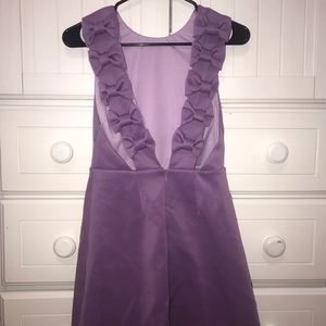 purple open bow back asos scuba dress, worn once